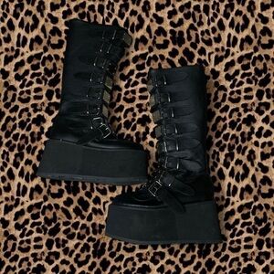 🐾demonia punk grunge goth platform buckle boots